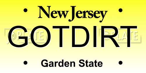 GOTDIRT New Jersey License Plate