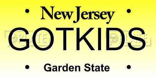 GOTKIDS New Jersey License Plate