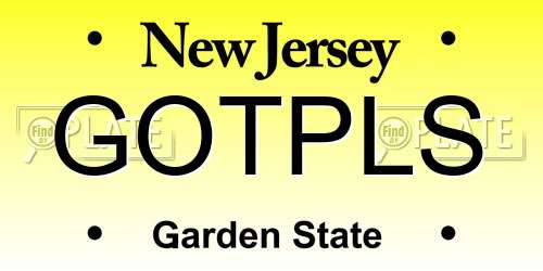 GOTPLS New Jersey License Plate