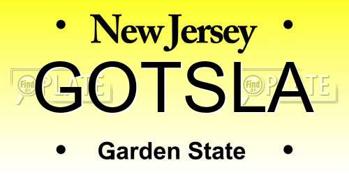 GOTSLA New Jersey License Plate
