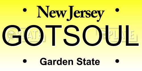 GOTSOUL New Jersey License Plate
