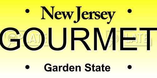 GOURMET New Jersey License Plate