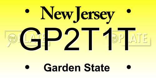 GP2T1T New Jersey License Plate