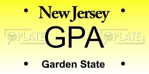 GPA New Jersey License Plate