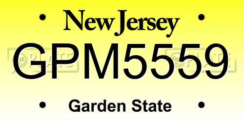 GPM5559 New Jersey License Plate