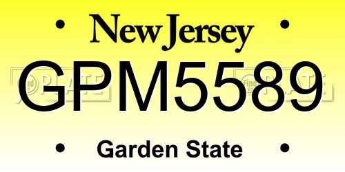 GPM5589 New Jersey License Plate
