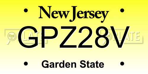 GPZ28V New Jersey License Plate