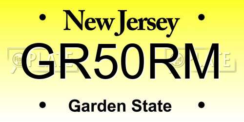 GR50RM New Jersey License Plate