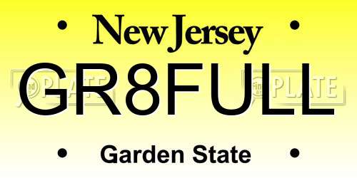 GR8FULL New Jersey License Plate
