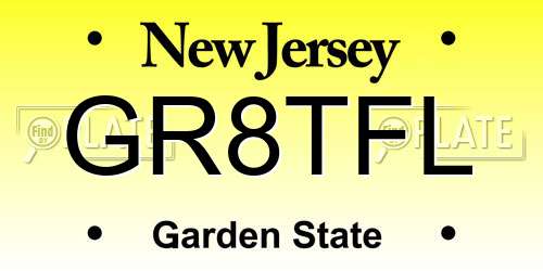 GR8TFL New Jersey License Plate
