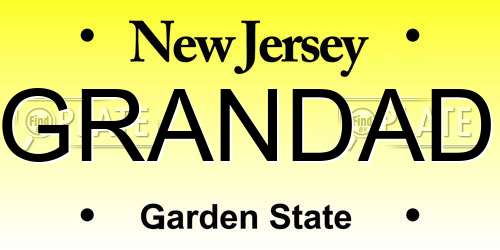 GRANDAD New Jersey License Plate