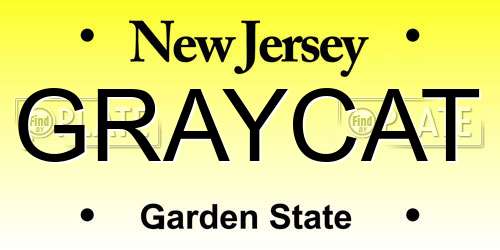 GRAYCAT New Jersey License Plate
