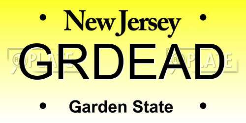GRDEAD New Jersey License Plate