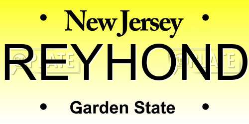 GREYHONDA New Jersey License Plate
