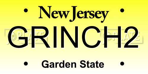 GRINCH2 New Jersey License Plate