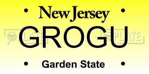 GROGU New Jersey License Plate
