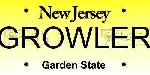 GROWLER New Jersey License Plate