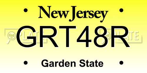 GRT48R New Jersey License Plate