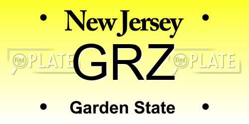 GRZ New Jersey License Plate