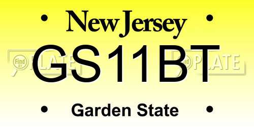 GS11BT New Jersey License Plate