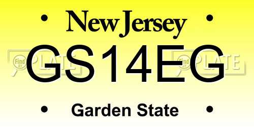 GS14EG New Jersey License Plate