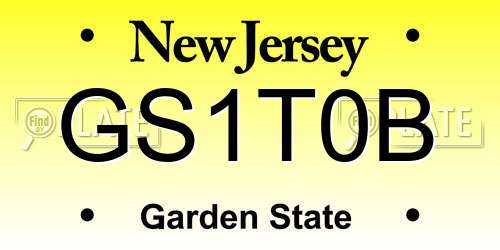 GS1T0B New Jersey License Plate