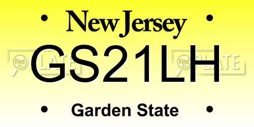 GS21LH New Jersey License Plate