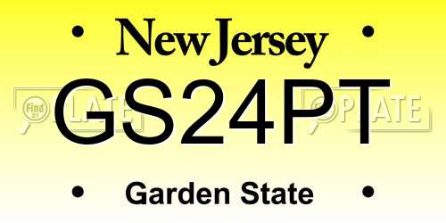 GS24PT New Jersey License Plate