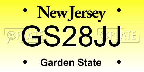 GS28JJ New Jersey License Plate