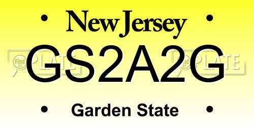 GS2A2G New Jersey License Plate