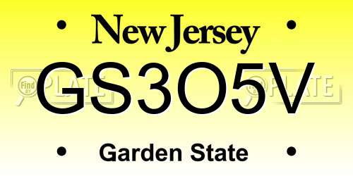 GS3O5V New Jersey License Plate