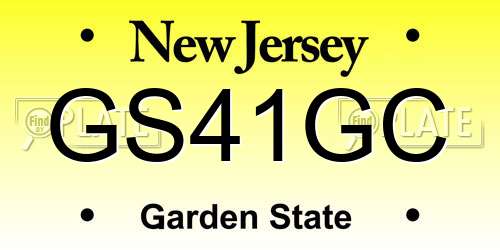 GS41GC New Jersey License Plate