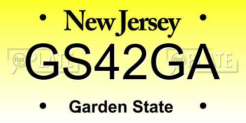 GS42GA New Jersey License Plate