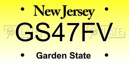 GS47FV New Jersey License Plate