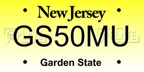 GS50MU New Jersey License Plate