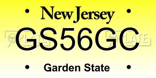 GS56GC New Jersey License Plate