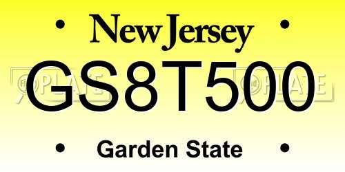 GS8T500 New Jersey License Plate