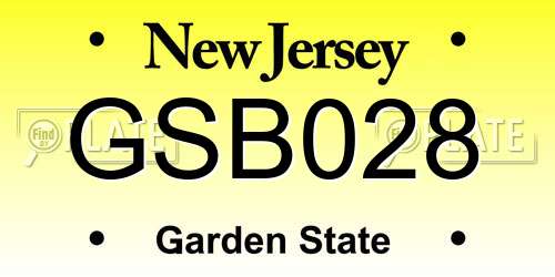GSB028 New Jersey License Plate