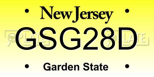 GSG28D New Jersey License Plate