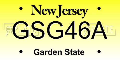 GSG46A New Jersey License Plate