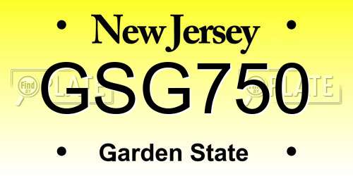 GSG750 New Jersey License Plate