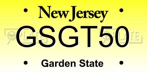 GSGT50 New Jersey License Plate