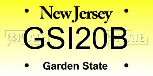 GSI20B New Jersey License Plate