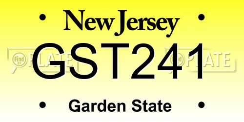 GST241 New Jersey License Plate