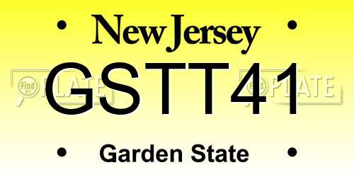 GSTT41 New Jersey License Plate