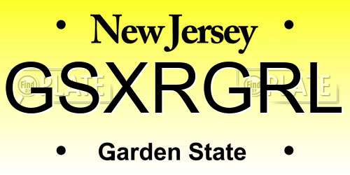 GSXRGRL New Jersey License Plate