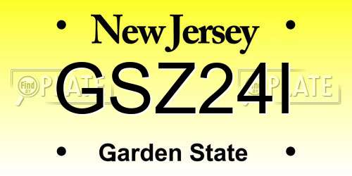 GSZ24I New Jersey License Plate
