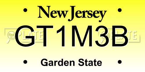 GT1M3B New Jersey License Plate