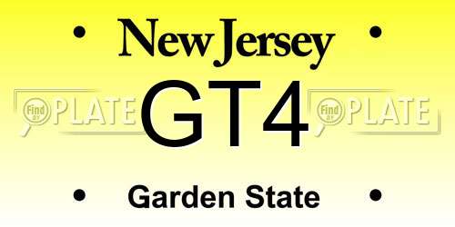 GT4 New Jersey License Plate