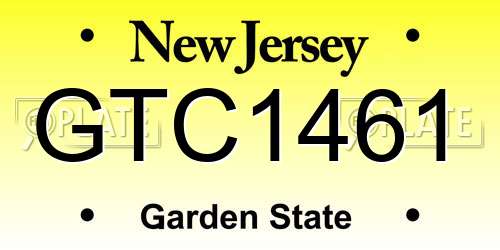 GTC1461 New Jersey License Plate